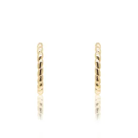 Aretes Aurum TRENZADA - oro amarillo