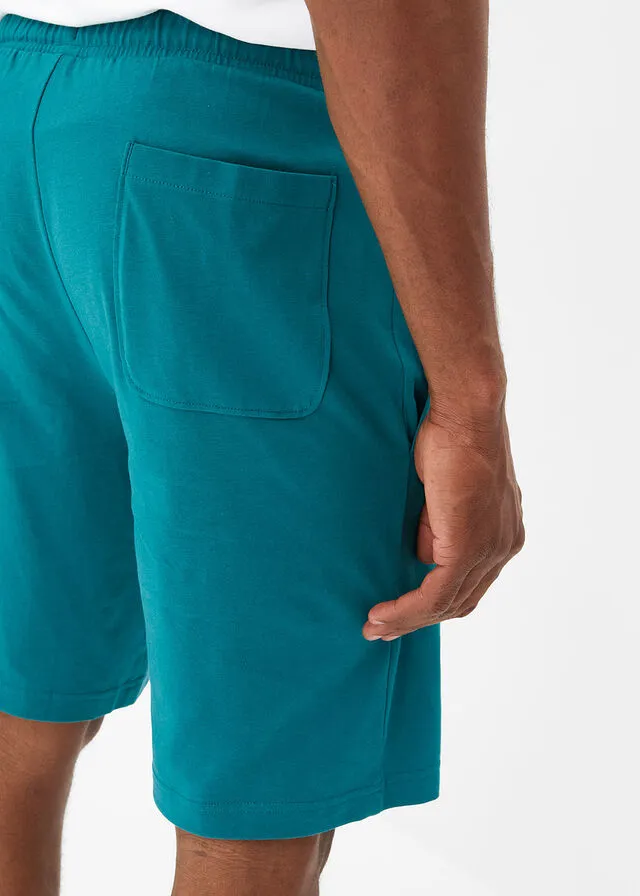 Bermudas de punto Azul petróleo estampado