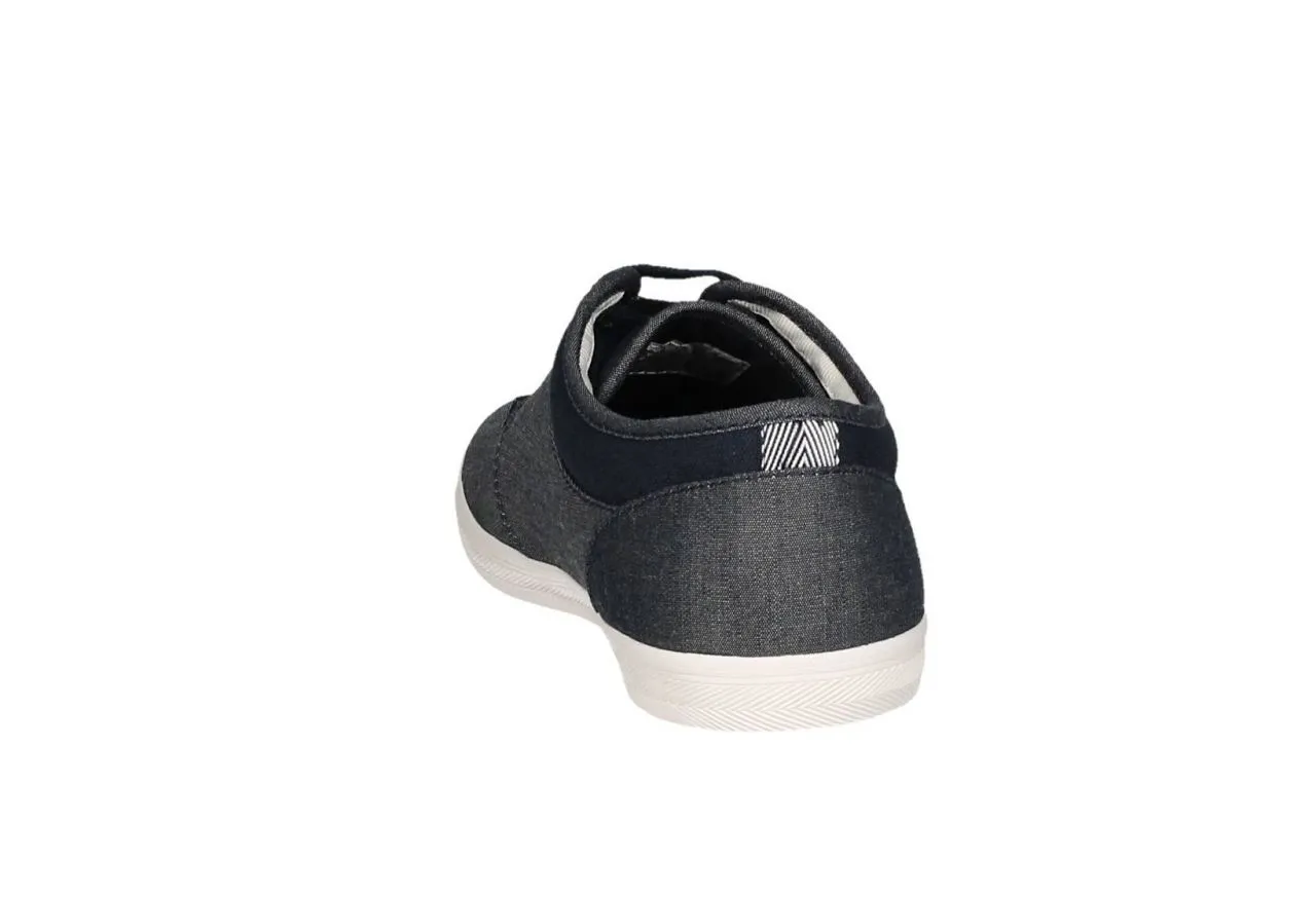 Blucher Lona Jeans Azul Pala y Cuello Liso