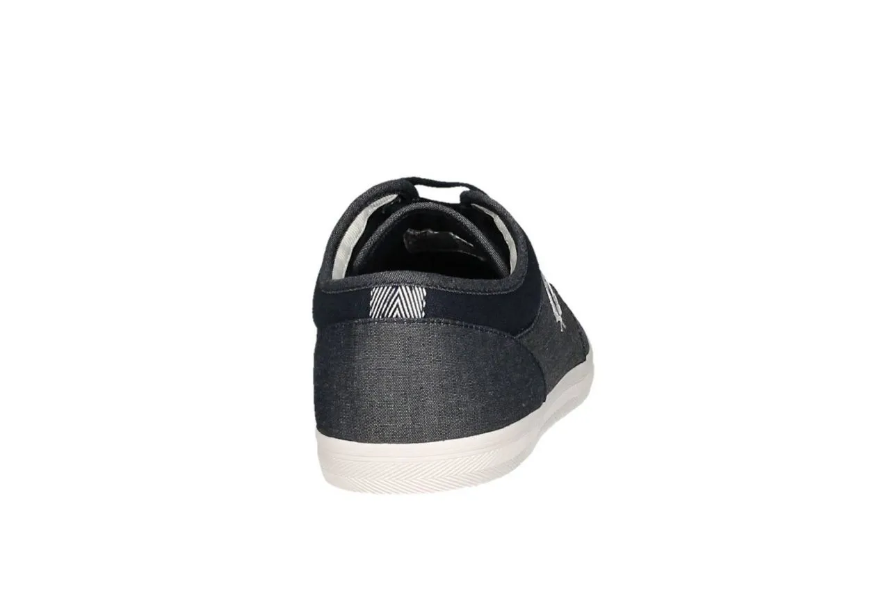 Blucher Lona Jeans Azul Pala y Cuello Liso