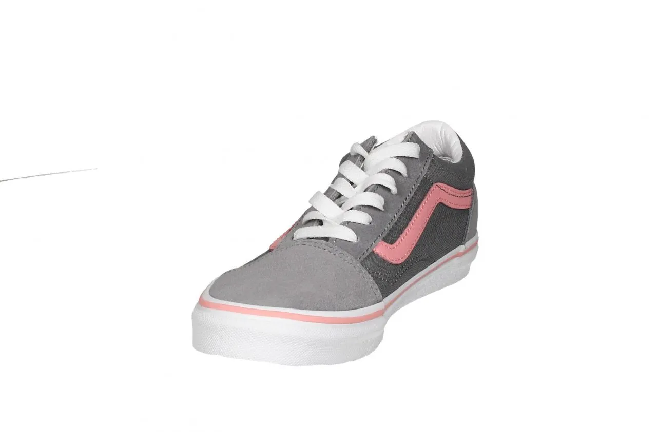 Blucher Nobuck/lona Gris Anagrama Rosa Piso Blanco