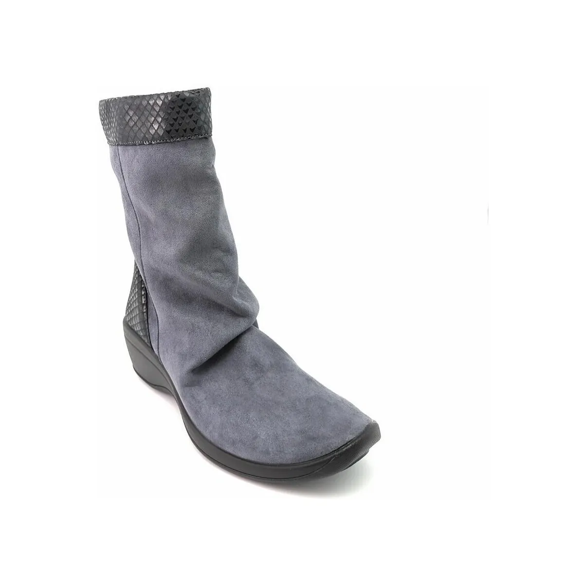 BOTA ALTA  PATRICIA LICRA GRIS