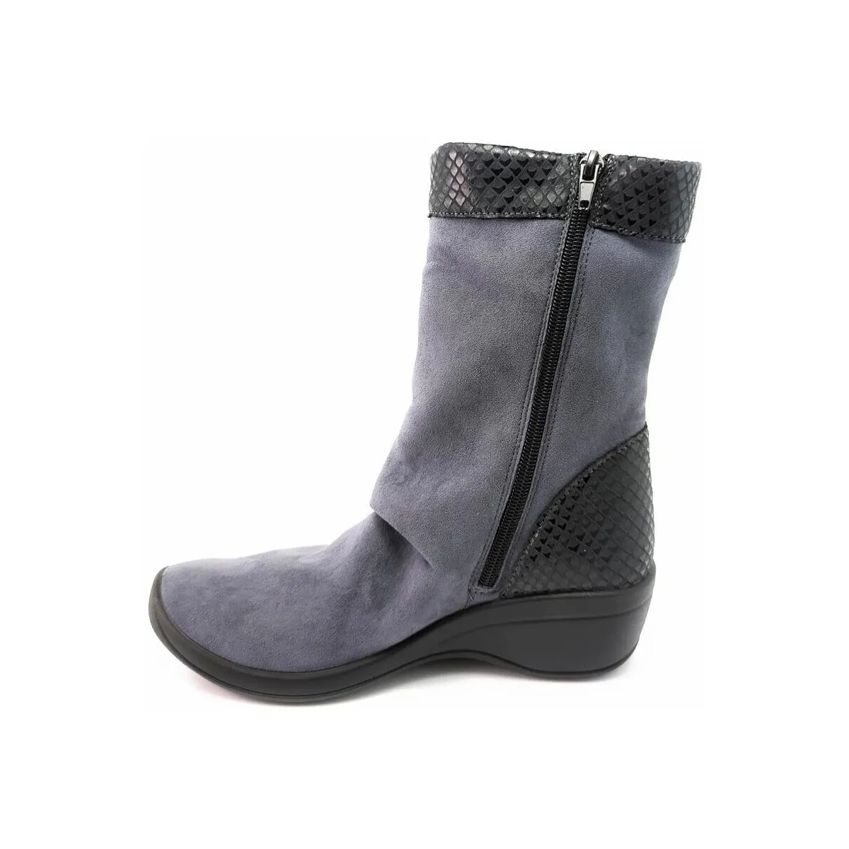 BOTA ALTA  PATRICIA LICRA GRIS