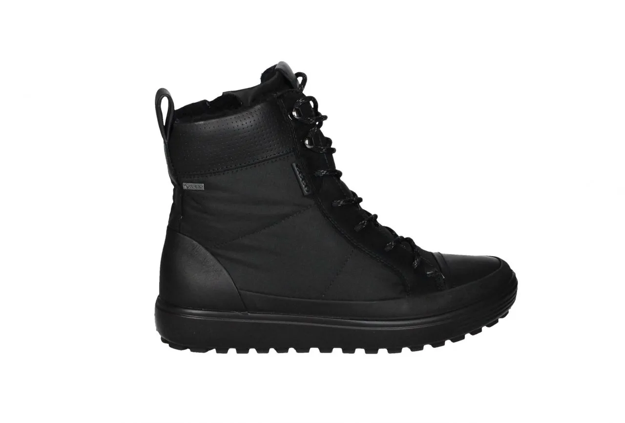 Bota Cordon/cremallera Nobuck/nilon Negro Gore-tex