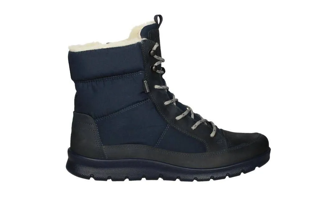 Bota Cordon/cremallera Nobuck/textil Azul Gore-tex