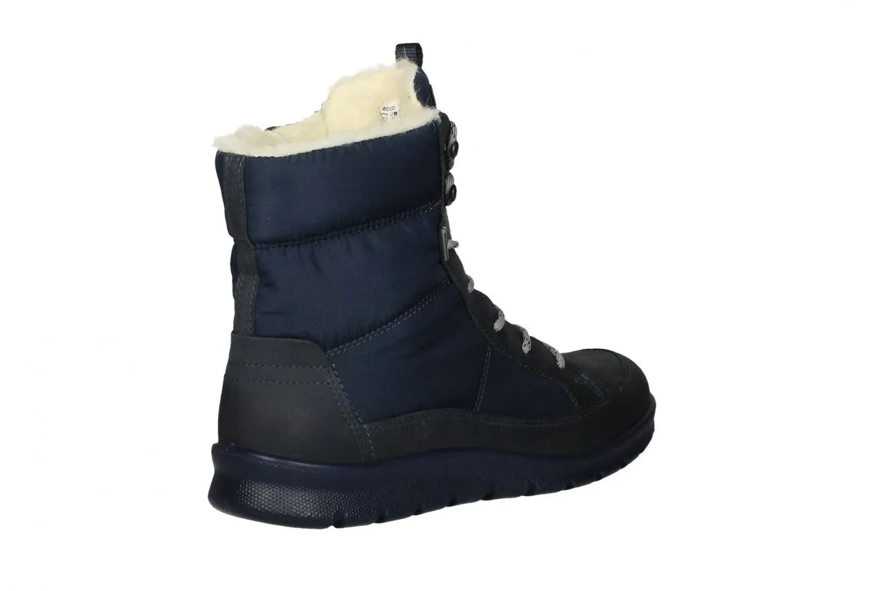 Bota Cordon/cremallera Nobuck/textil Azul Gore-tex