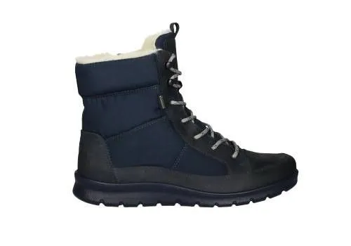 Bota Cordon/cremallera Nobuck/textil Azul Gore-tex