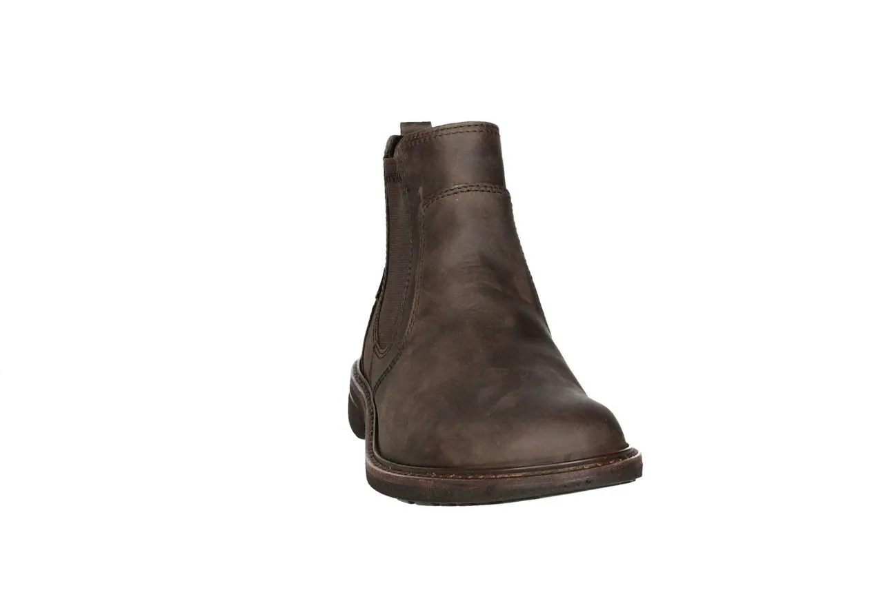 Botin Cremallera Piel Marron Elastico Lateral Gore-tex