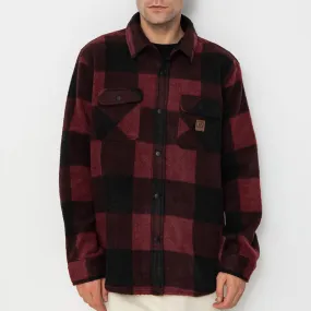 Camisa Brixton: Bowery LS Arctic Stretch Flee (Dk Burg Bk)