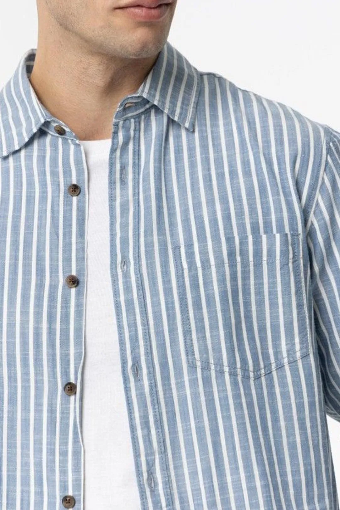 CAMISA HOMBRE RAYAS KIMBY AZUL