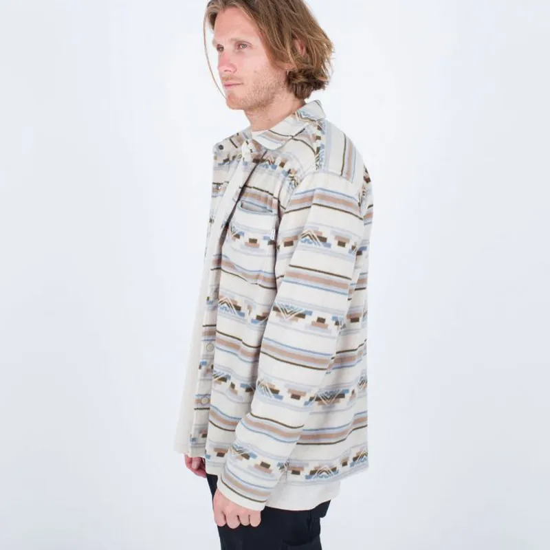 Camisa Hurley: Santa Cruz Windchill LS (Bone)