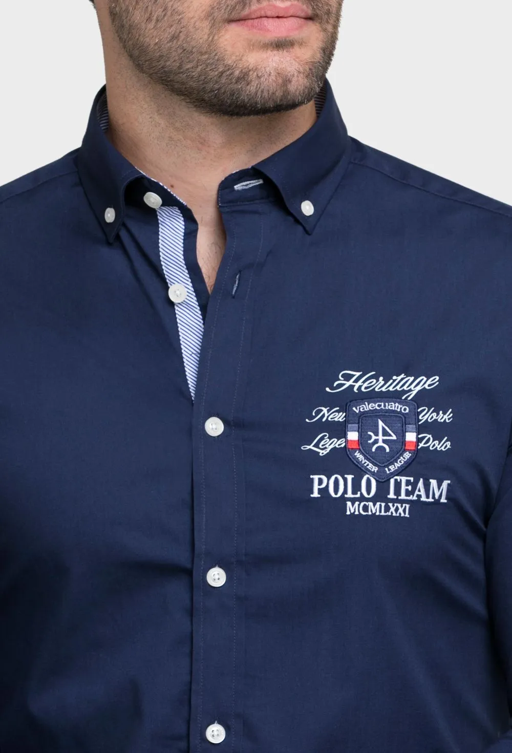 Camisa modelo polo team color azul marino