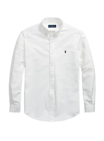 camisa polo ralph lauren basic blanco para hombre