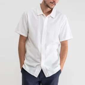 Camisa Rhythm: Classic Linen SS Shirt (White)