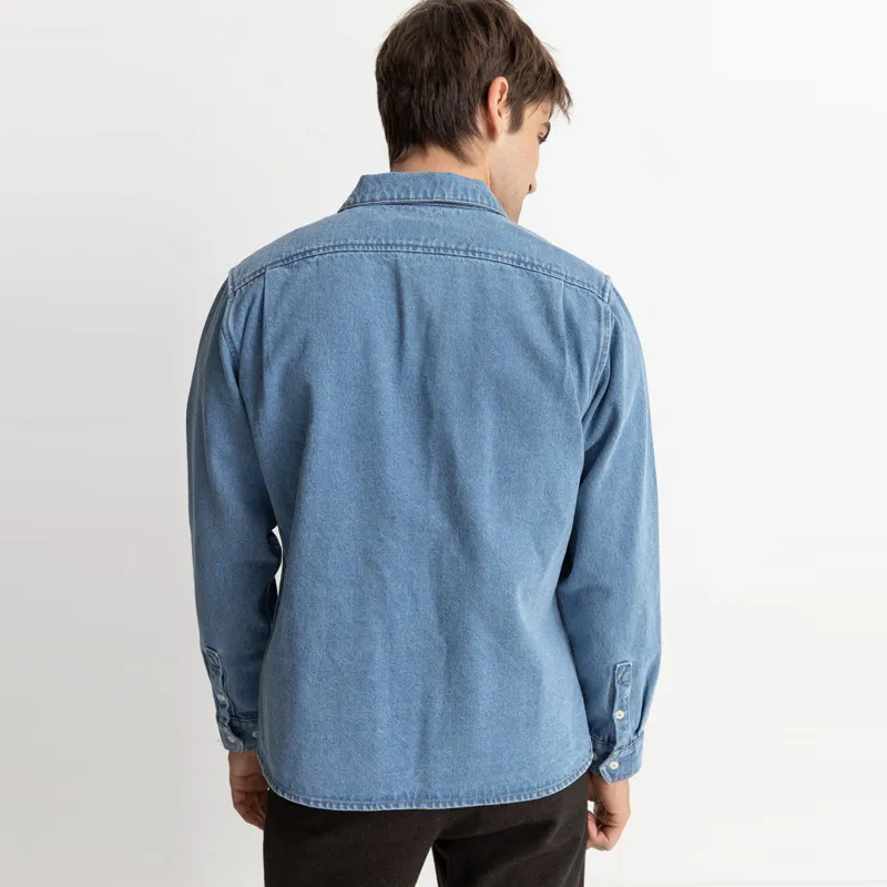 Camisa Rhythm: Denim LS Shirt Rhythm (Denim)