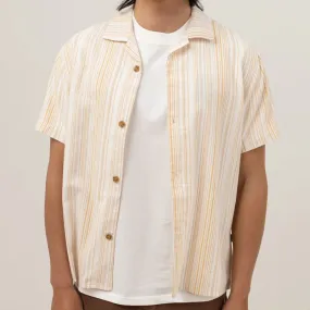 Camisa Rhythm: Vacation Stripe SS Shirt (Natural)