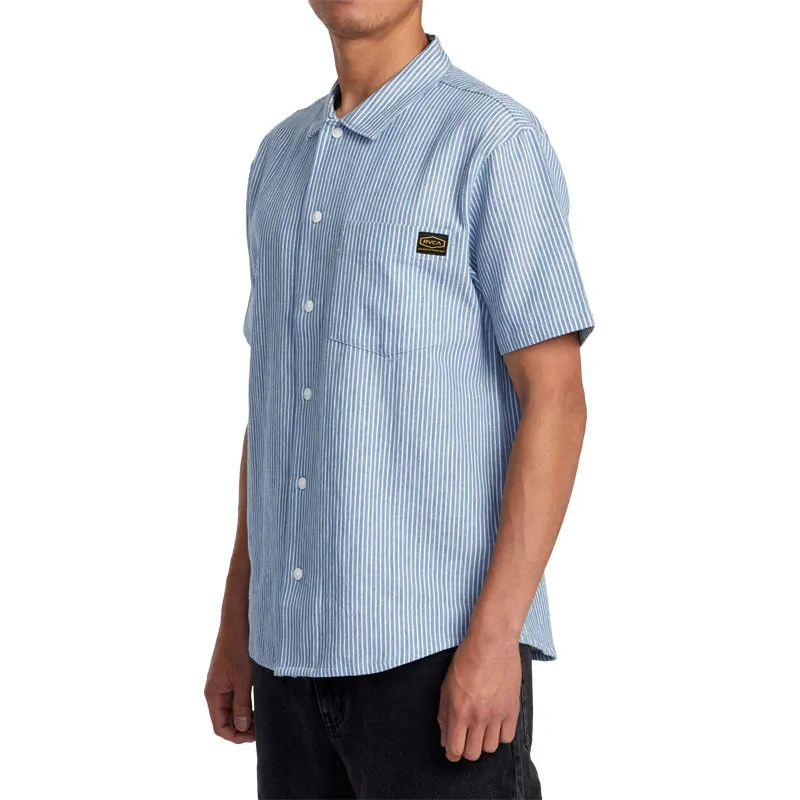 Camisa RVCA: Dayshift Stripe Wvtp (Chambray)