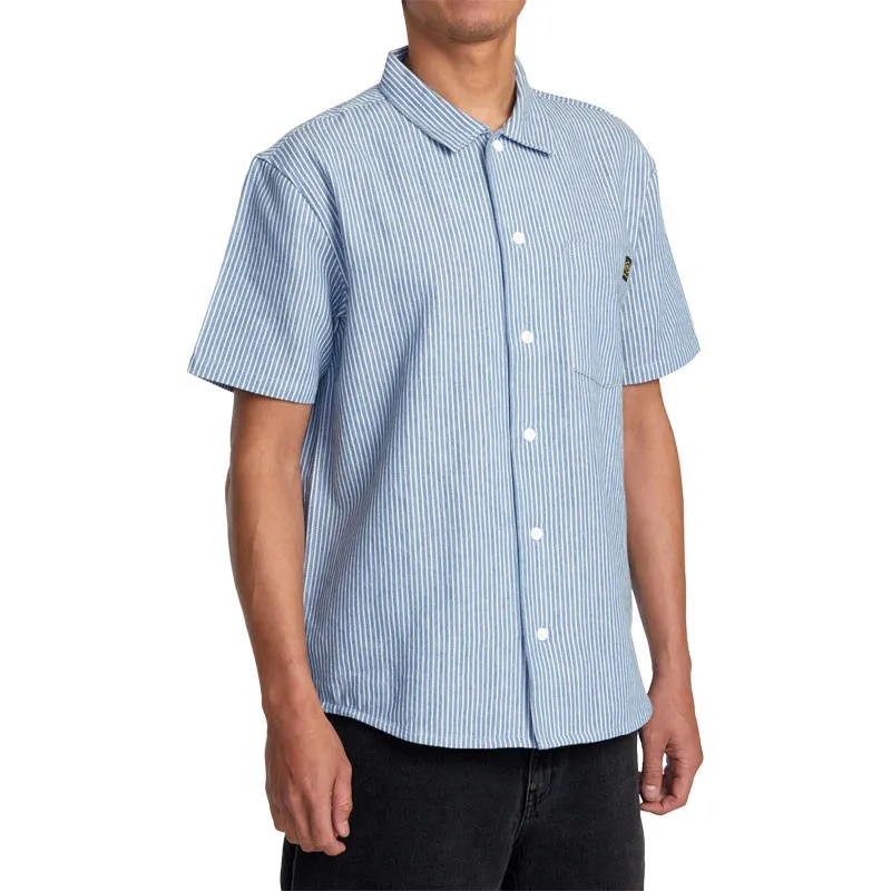 Camisa RVCA: Dayshift Stripe Wvtp (Chambray)