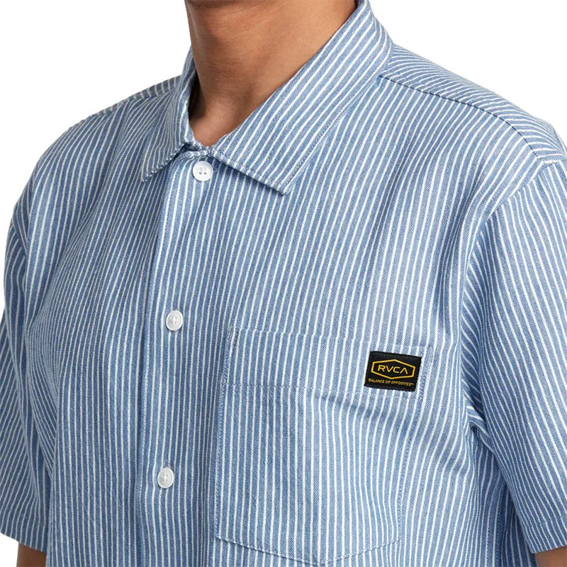 Camisa RVCA: Dayshift Stripe Wvtp (Chambray)