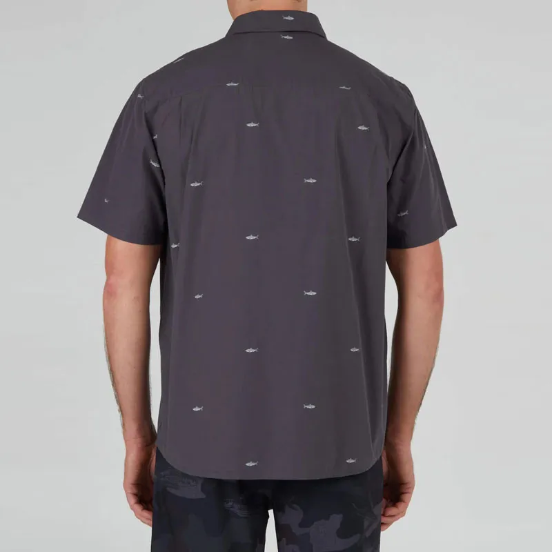 Camisa Salty Crew: Bruce SS Woven (Charcoal)