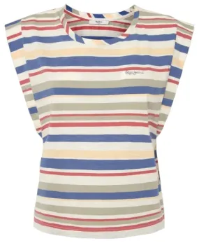 CAMISETA RAYAS MULTICOLOR MUJER PEPE JEANS