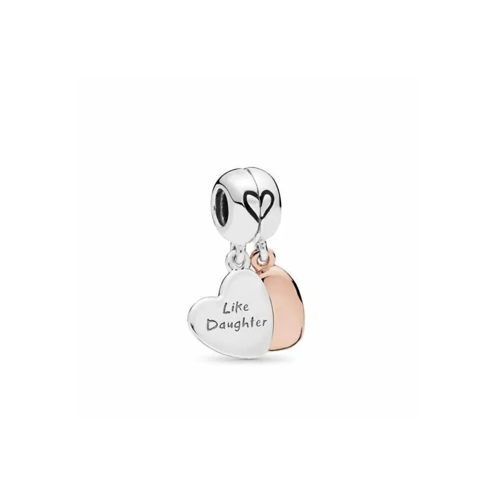 Charm colgante en plata de ley y Pandora Rose Amor de Madre e Hija