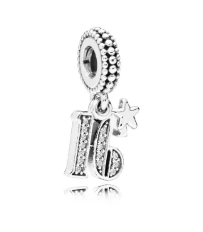 charm colgante pandora 16 años de amor - 797261CZ