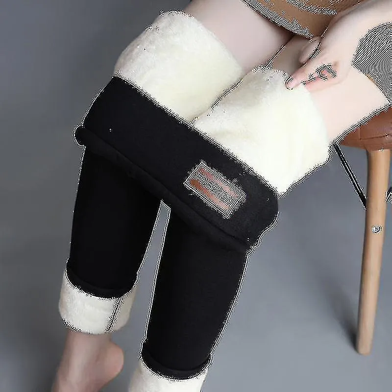 Fleece Lined Leggings For Women, High Waist Stretchy Thick Cashmere Leggings Plush Warm