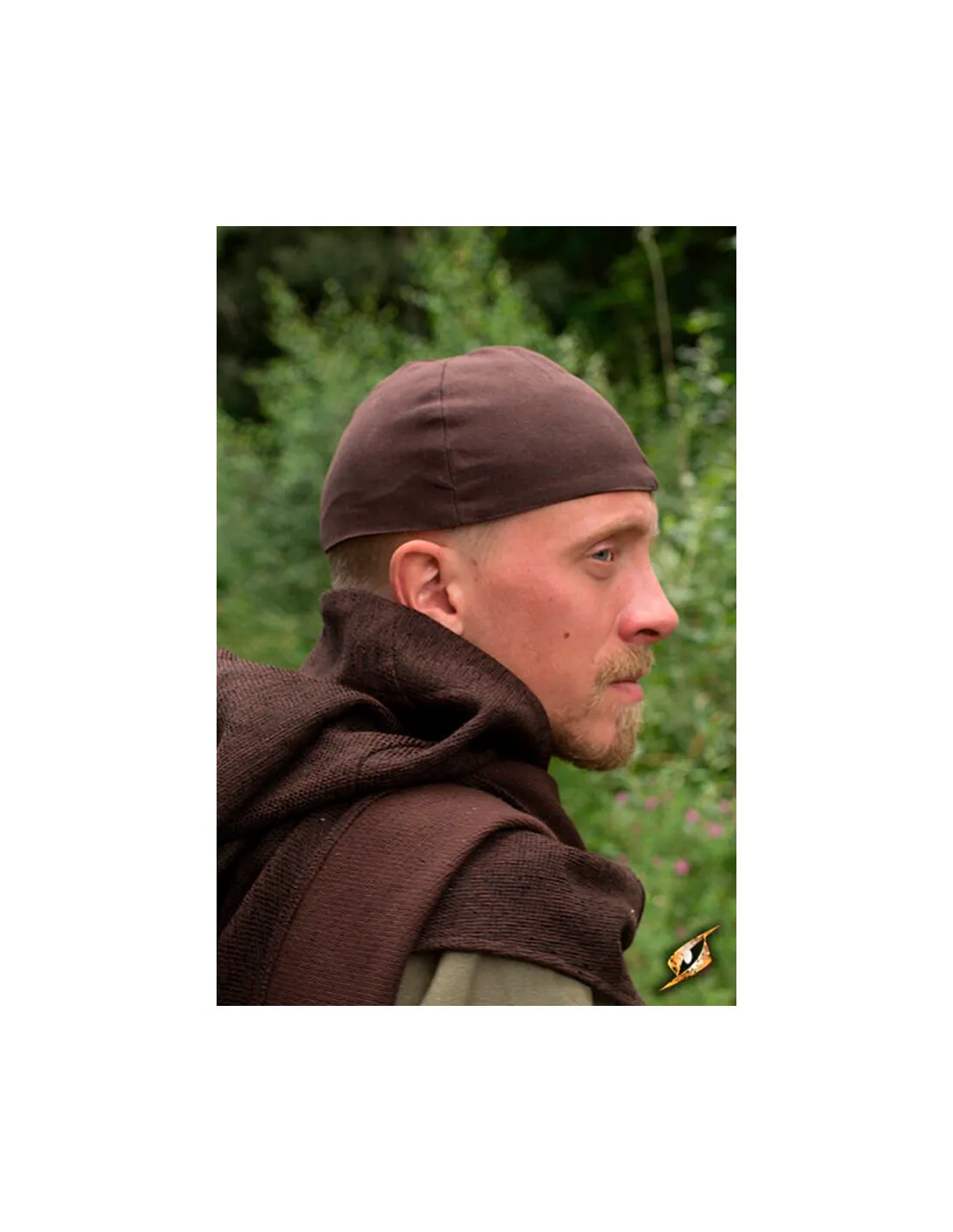 Gorro medieval Baldur en color marrón oscuro