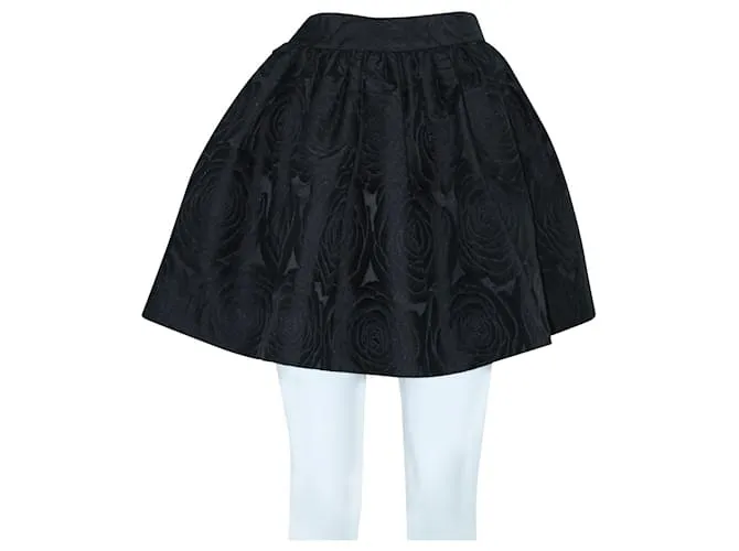 Kate Spade Falda negra con relieve Negro 