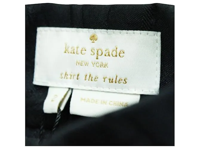 Kate Spade Falda negra con relieve Negro 