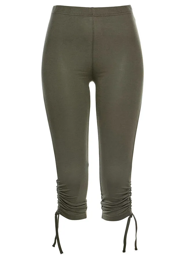 Leggings capri Verde oliva oscuro