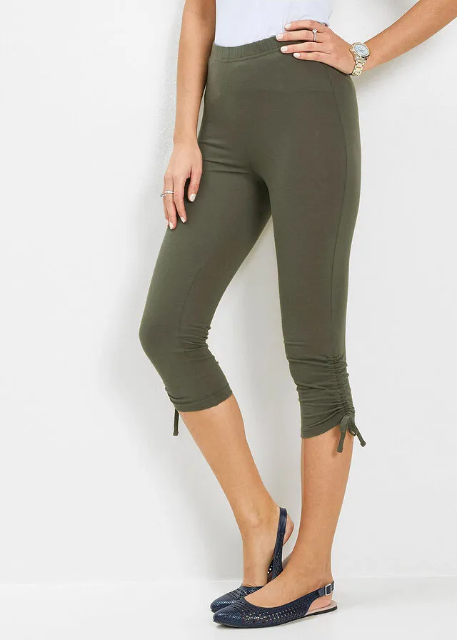 Leggings capri Verde oliva oscuro