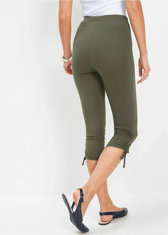 Leggings capri Verde oliva oscuro