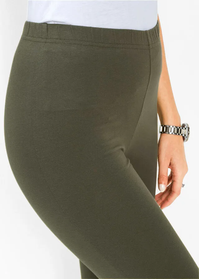 Leggings capri Verde oliva oscuro