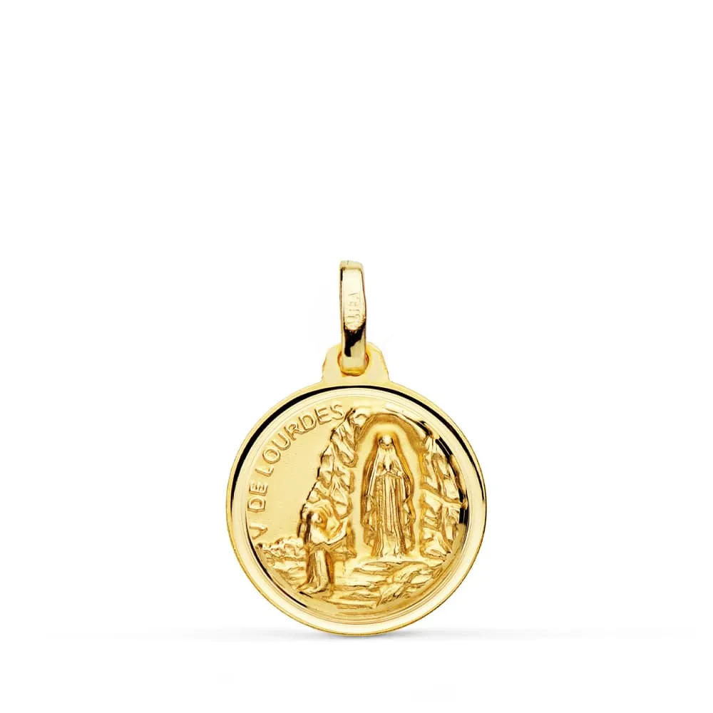 Medalla Oro 9 kt. Virgen De Lourdes