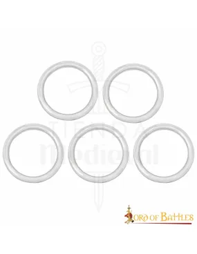 Pack 5 anillos de acero niquelado para cinturones (2,54 cm)