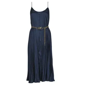 PLEATED SLIP MIDI DRESS