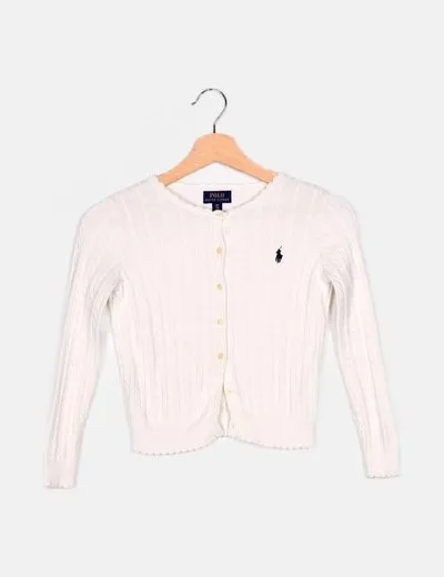 Polo Ralph Lauren Cárdigan ochos blanco