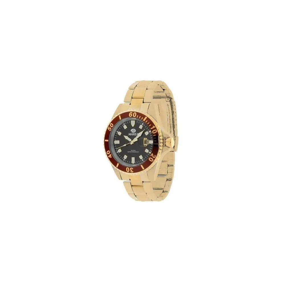 Reloj Marea de hombre en acero chapado. Water Resistant 20 ATM. Brazalete chapad