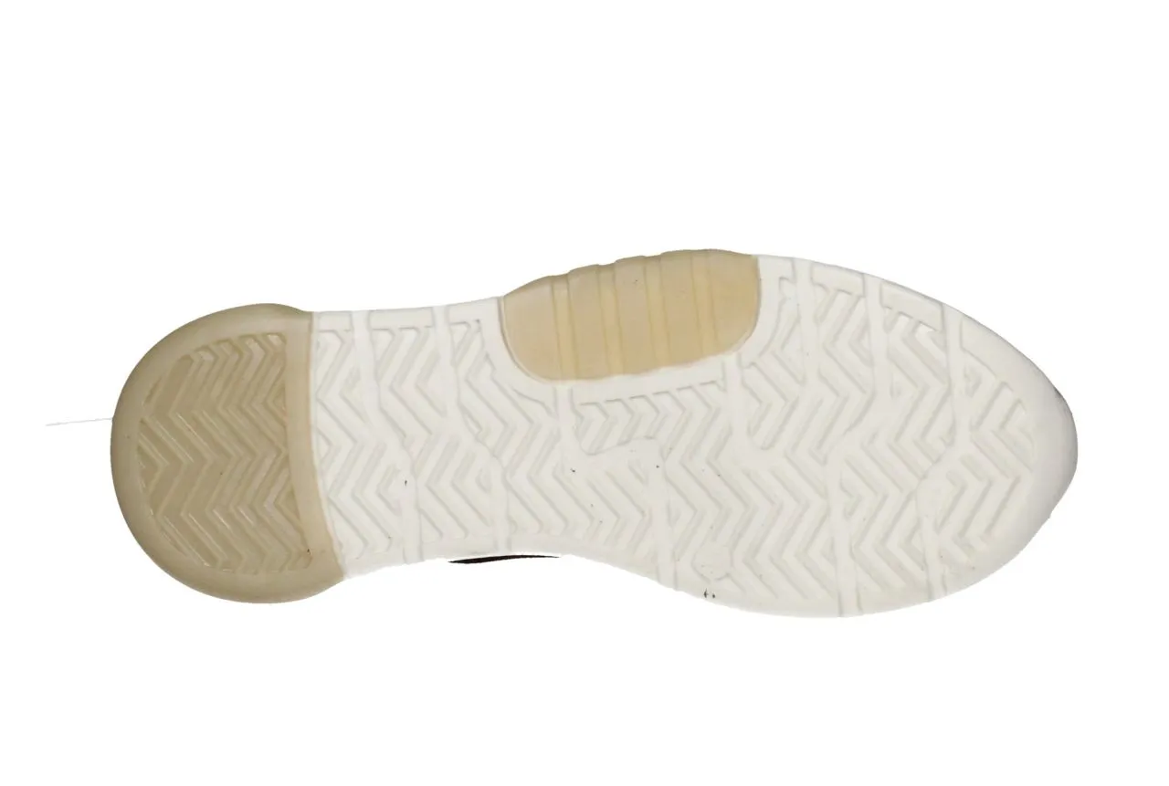 Sneaker Piel Camel Picaditos Doble Cremallera Piso Blanco