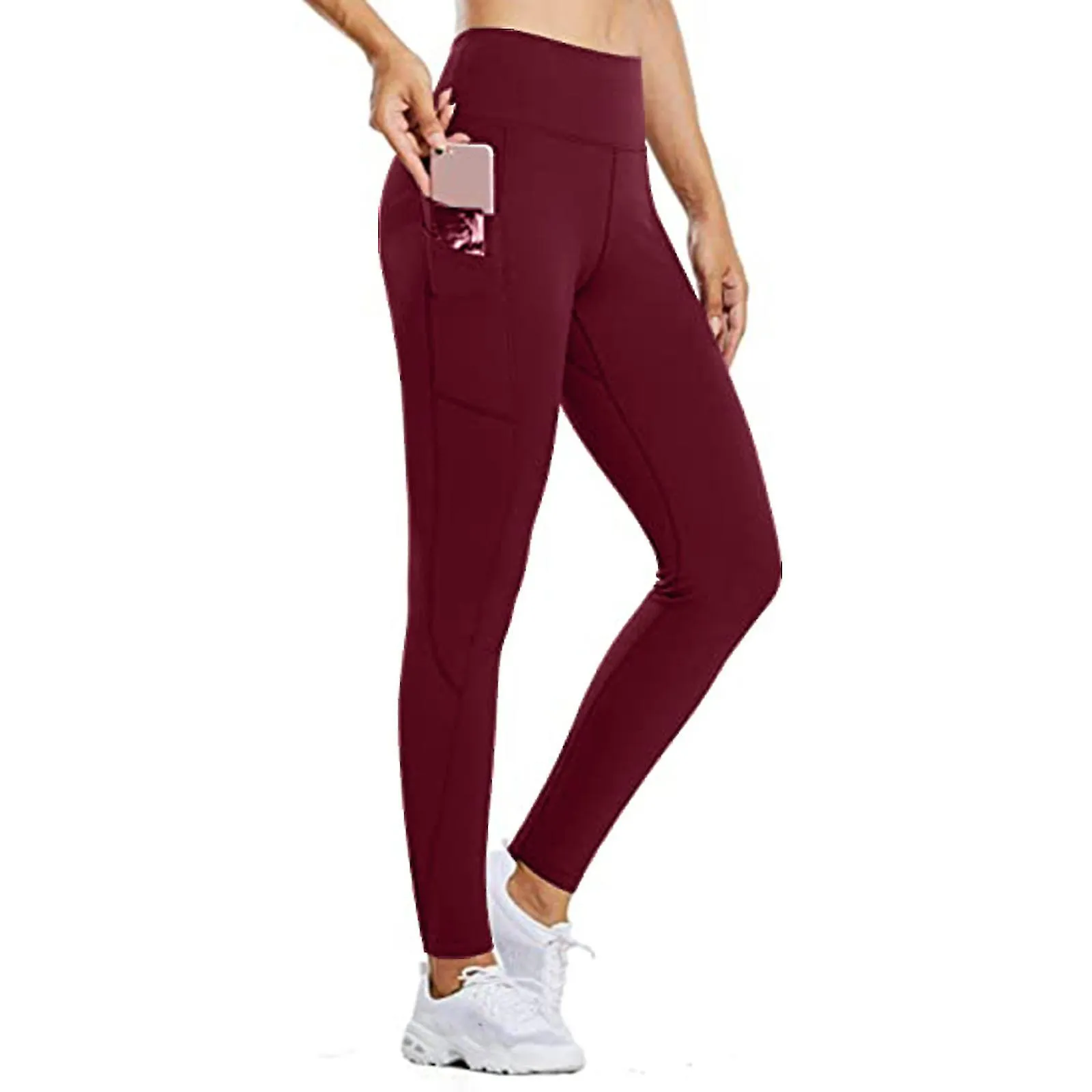 Women's Yoga Pants Lined Leggings High Waist Winter Hiking Running Leggings Pockets